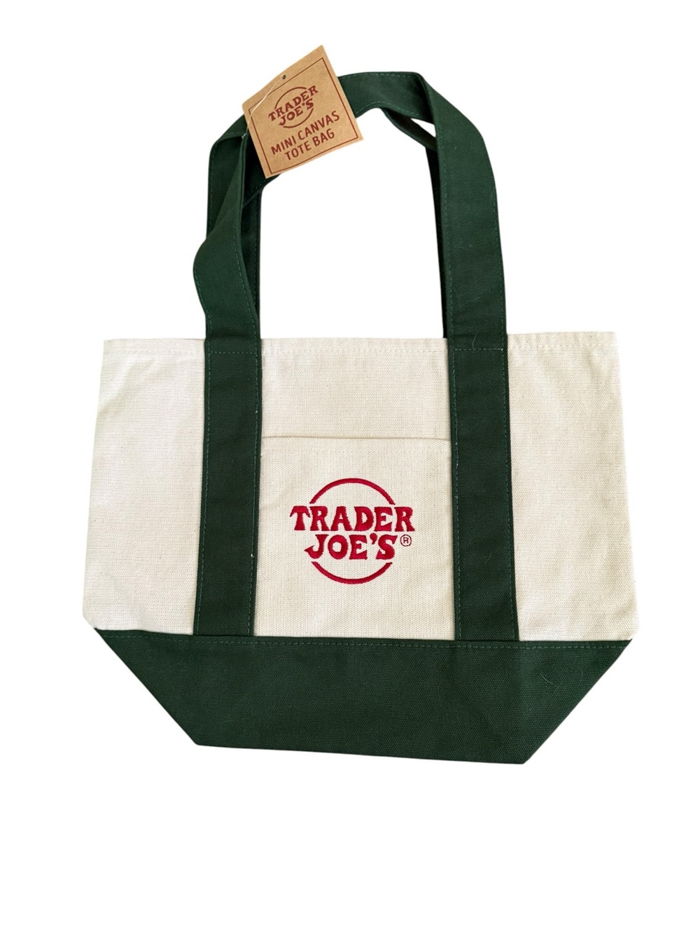 Trader Joe’s Mini Tote Bag Green NWT